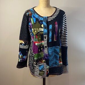 Orientique Australian Designer Patchwork Jacket Vest | Size M